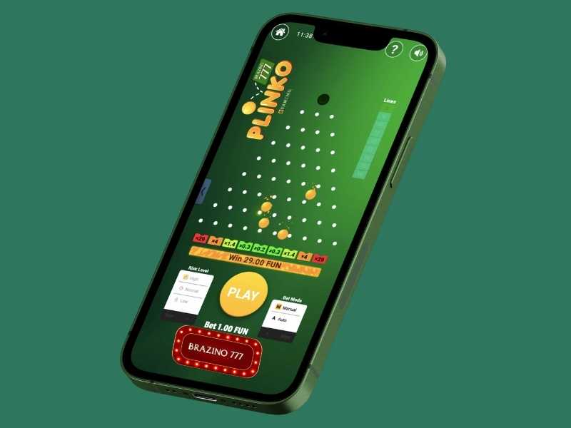 Brazino Plinko en el smartphone