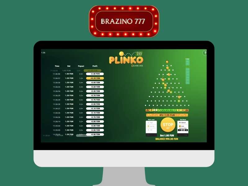 игровые механики Brazino Plinko